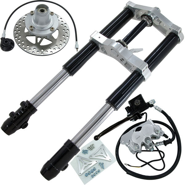 BS3034 - DX USD Fork In Black With CNC Fender Brackets & Light Brackets