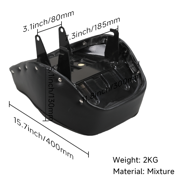 BS0089 - Munk Rear Shape Seat Black