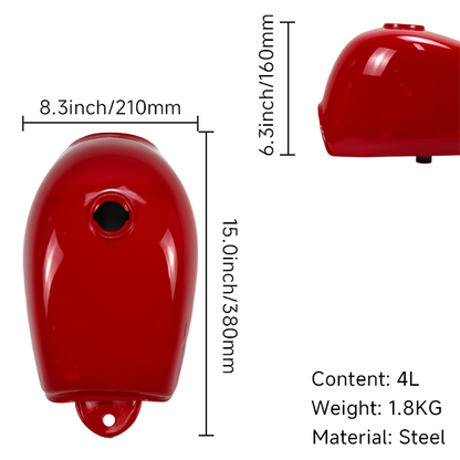 BS0150 - MAD MUNK  RED FUEL TANK FOR MUNK BIKE