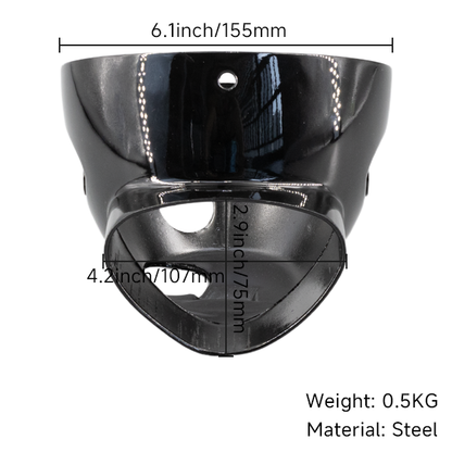 BS0191 - Black Metal Lamp Shell DX