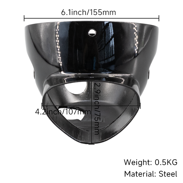 BS0191 - Black Metal Lamp Shell DX
