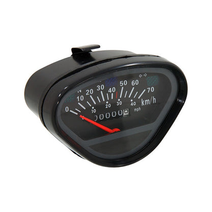 BS0196 - DX Speedometer 70km/h Black Face