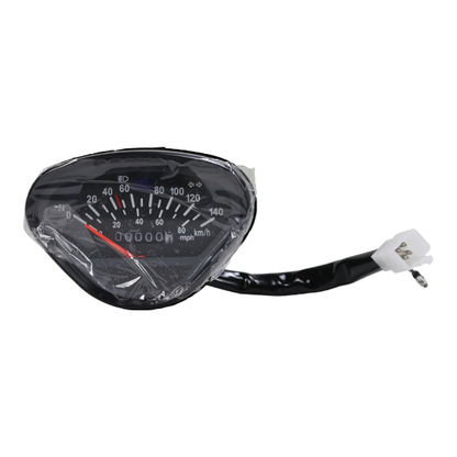 BS0197 - DX Speedometer Black Face - 140km/h