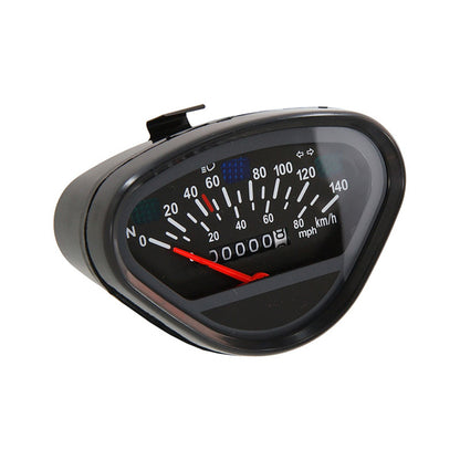 BS0197 DX Speedometer Black Face - 140km/h