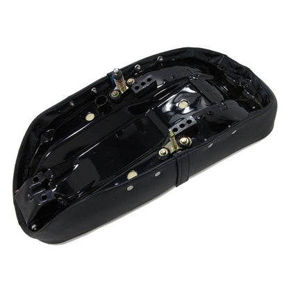 BS0221 - DAX Low Seat In Black With White Piping & Ribbed Padding