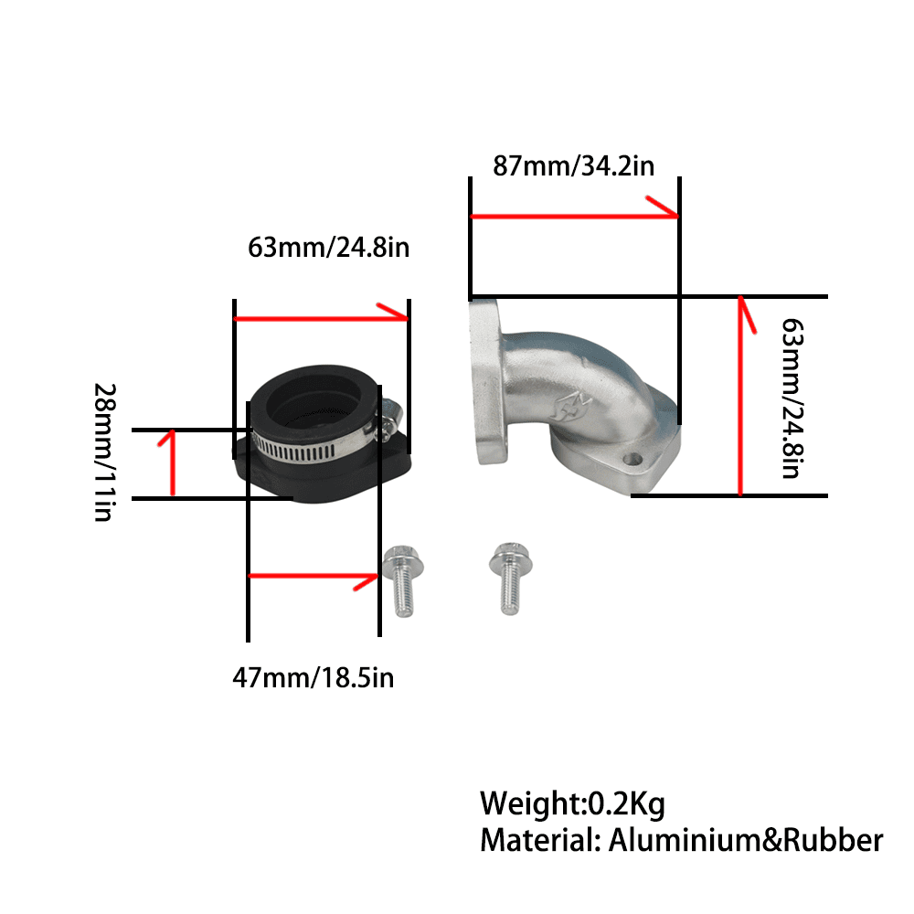 BS0252 -  Inlet Manifold set 26 - 28 mm