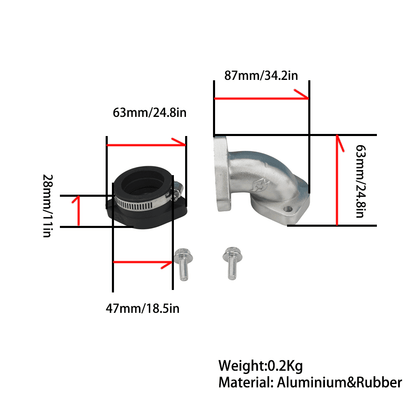 BS0252 -  Inlet Manifold set 26 - 28 mm