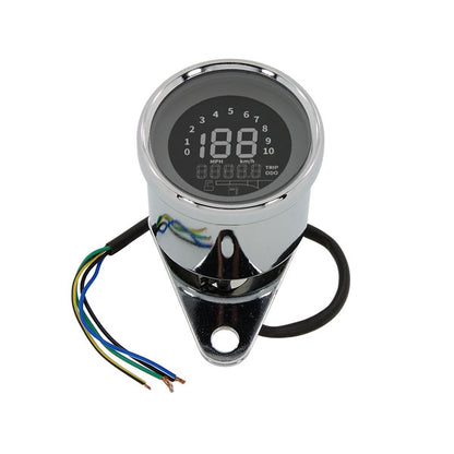 BS0301 - Munk Chrome Led Speedo Meter With Green Led