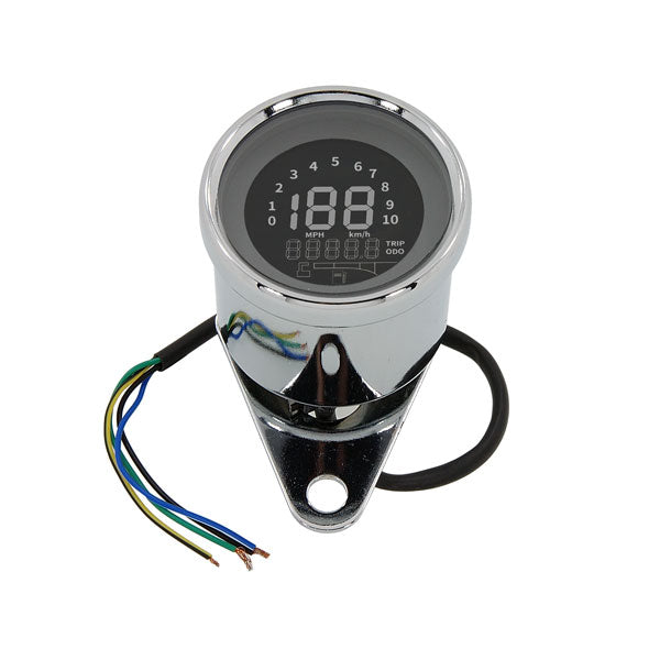 BS0301 - Munk Chrome Led Speedo Meter With Green Led
