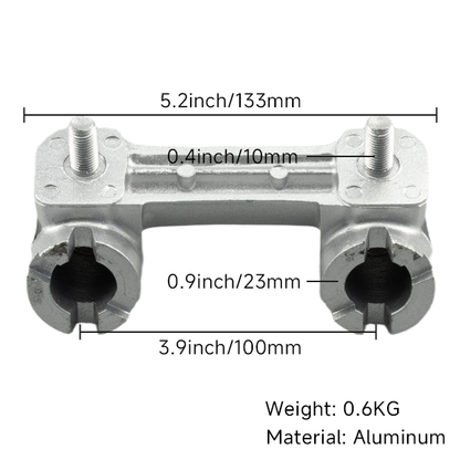 BS0371 - Original Type Aluminium Handlebar Holder for DX/MUNK In Silver