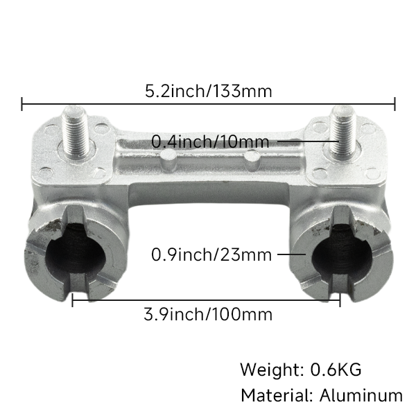 BS0371 - Original Type Aluminium Handlebar Holder for DX/MUNK In Silver