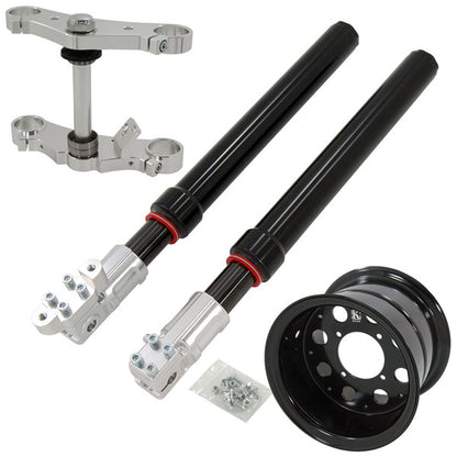 BS0456 MK KP-1 fork kit -black-MUNK  480MM USD WIDE FORK WITH 8 IN WIDE RIM IN BLACK NO TIRE