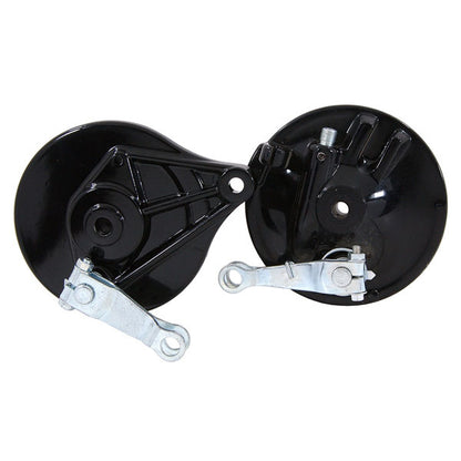 BS0610 1.60J Front & 1.85J Rear 36 Spoke 17 Rims In Black & Silver Alloy