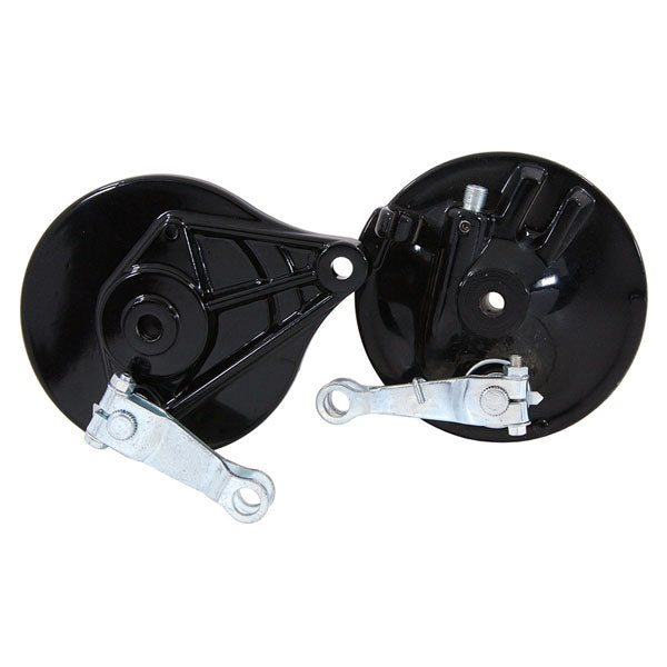 BS0610 1.60J Front & 1.85J Rear 36 Spoke 17 Rims In Black & Silver Alloy