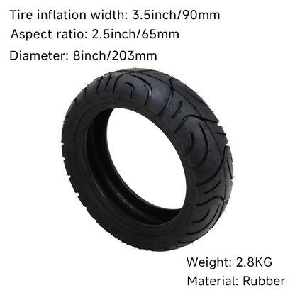 BS0620 - 8inch Tyre 90 X 65 X 8in Front with Tube
