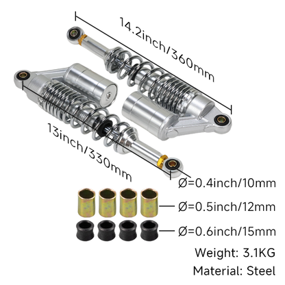 BS0656 Gas shock absorbers 330mm Chrome for Honda Dax Monkey & Skyteam