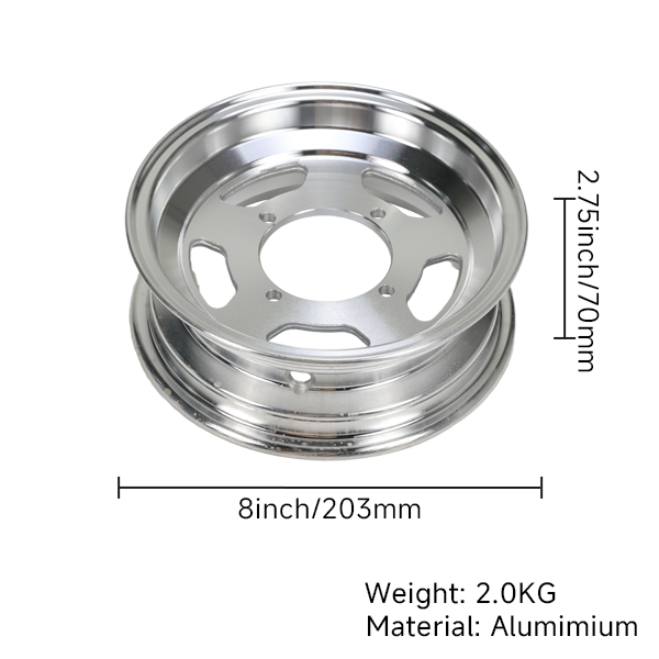 BS0722 - 8inch Tubeless Rim 2.75" 5 Holes for Monkey/Gorilla