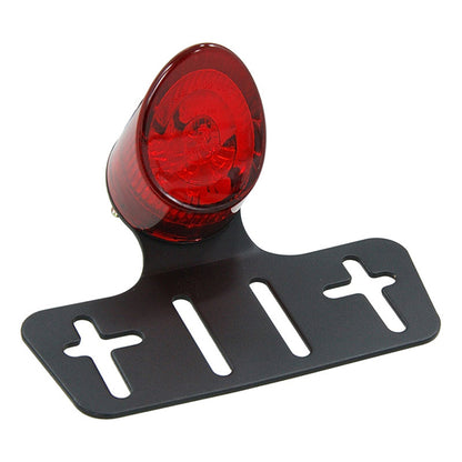 BS0822 - LED Red Lens Rear Light On Black Bracket With E Mark