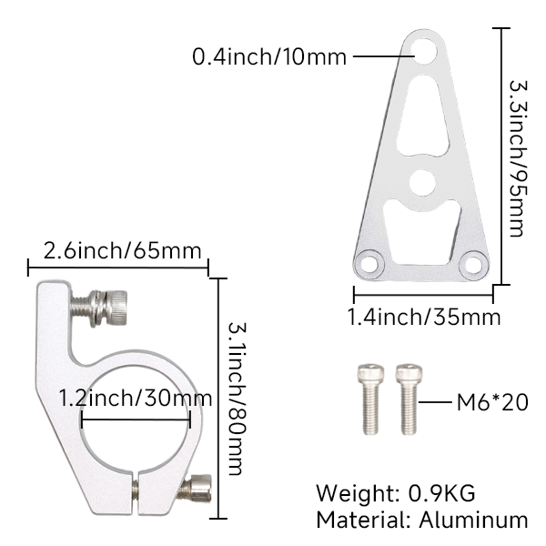 BS0838 - 30mm CNC Light Brackets