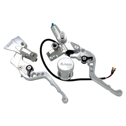 BS0983 - MUNK Brake Master Cylinder With Clutch Lever CNC In Silver