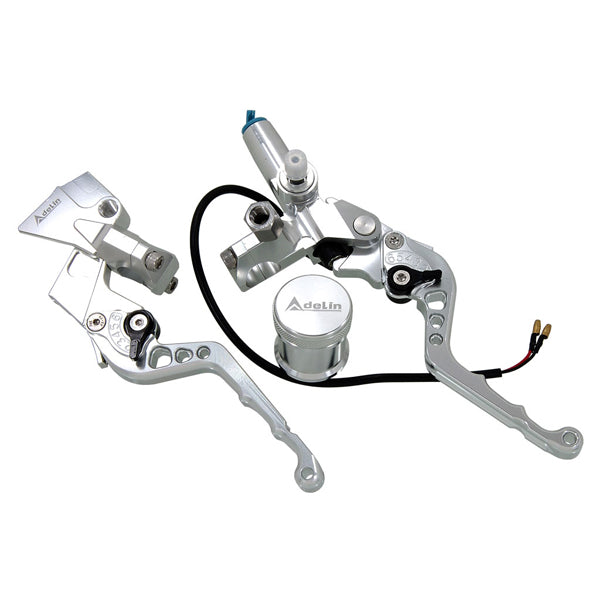 BS0983 - MUNK Brake Master Cylinder With Clutch Lever CNC In Silver