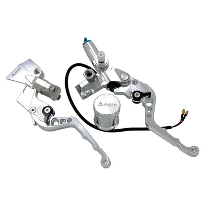 BS0983 - MUNK Brake Master Cylinder With Clutch Lever CNC In Silver