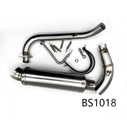 BS1018 - Dx Munk Zero Downswept Stains Steel Exhaust
