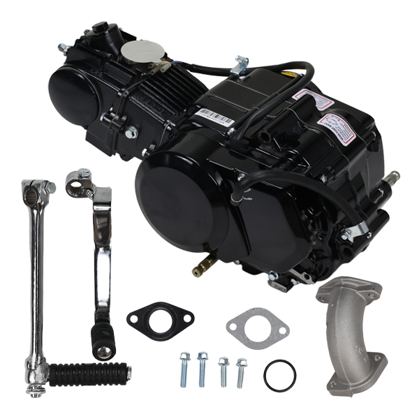 BS1027-BLACK - 50cc Semi Auto Engine 4 Speed Kick Only in Black