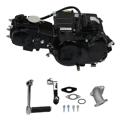 BS1027-BLACK - 50cc Semi Auto Engine 4 Speed Kick Only in Black