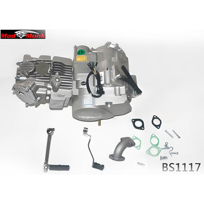 BS1117 - Yx 160cc Kick Start 4 Speed Manual Clutch in Silver