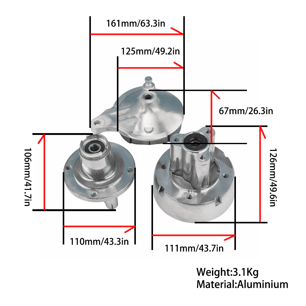 BS1148 - Hub With DX Brake Plate 12mm Axle