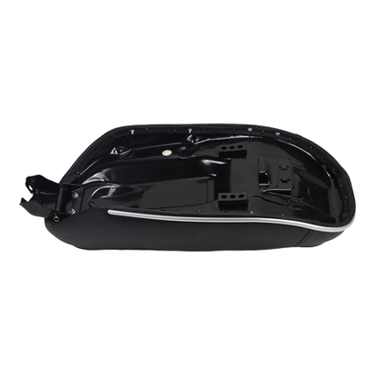 BS1154 - CT70 6V BLACK DIAMOND PATTERN SEAT WITH CHROME BAND
