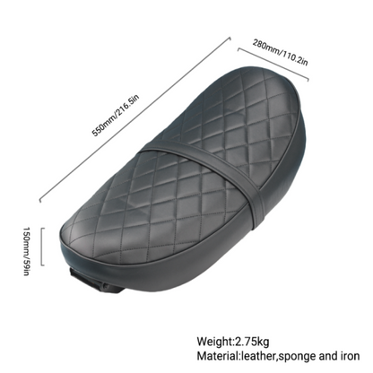 BS1158 - DAX 5.5L Low Seat In Black With Small Diamond Pattern - 12V Frames