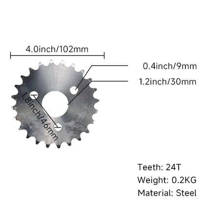 BS1202 - Munk 3 Hole 24TH 420 Rear Sprocket
