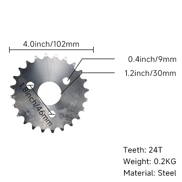 BS1202 - Munk 3 Hole 24TH 420 Rear Sprocket