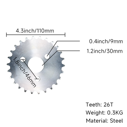 BS1203 - 3 Hole 26TH 420 Sprocket For Monkey Bike