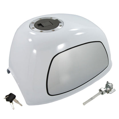 BS1241 - White Gorilla tank with Flat Fuel Cap