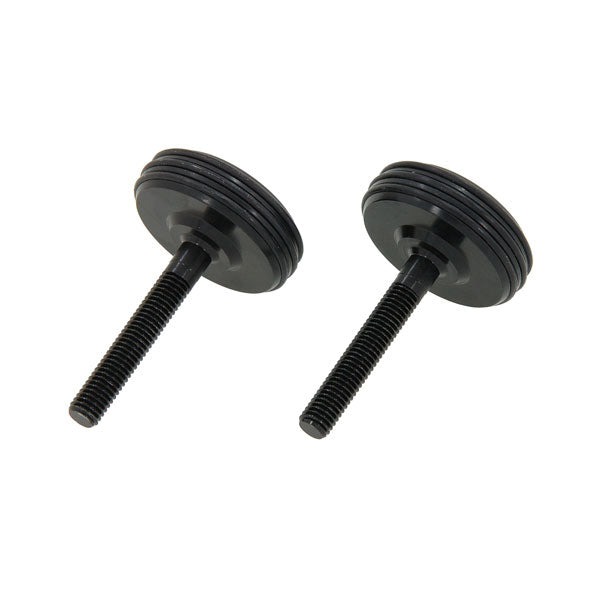 BS3481 - CNC Wheel Style Handle Bar Knobs In Black
