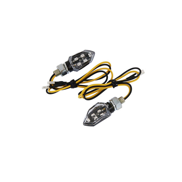 BS1412 - E Marked 5 LED Mini Black Arrow Indicators - Pair