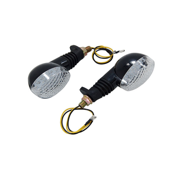 BS1414 - E Marked LED Black Oval Indicators - Pair