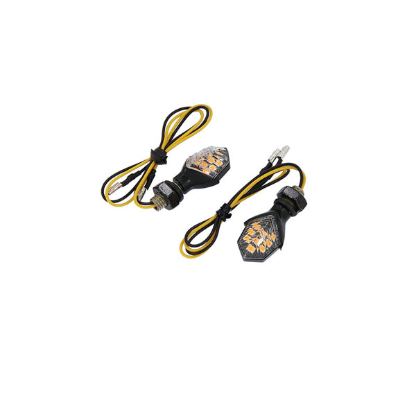 BS1433 - E Marked 9 LED Mini Black Indicators - Pair