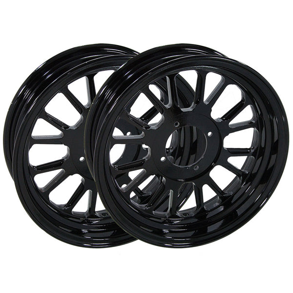 BS1437 MUNK Tubeless Alloy 12 Rims In Black 2.75J & 3.50J