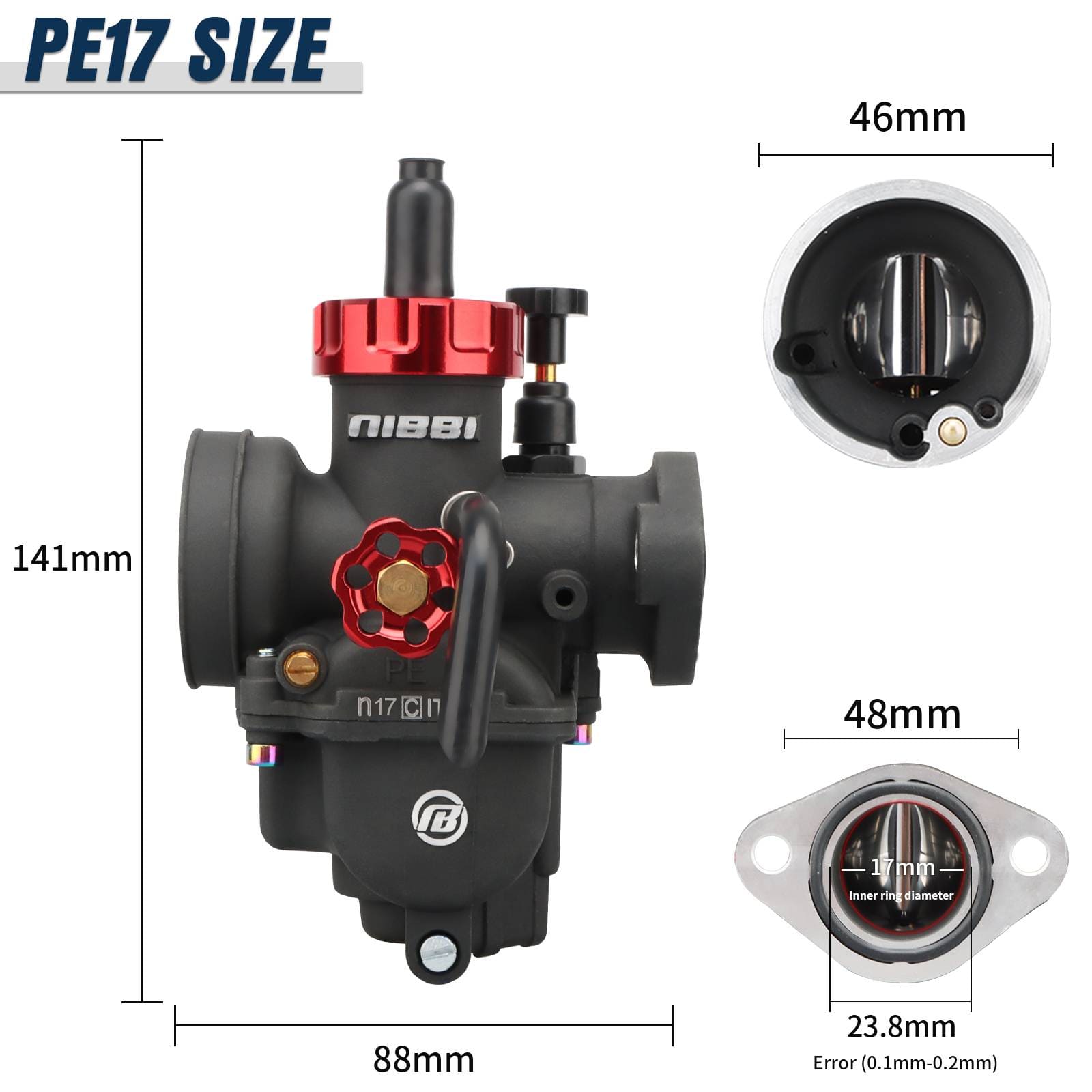 BS1557 - NIBBI Flange Racing PE17FL Carburettor