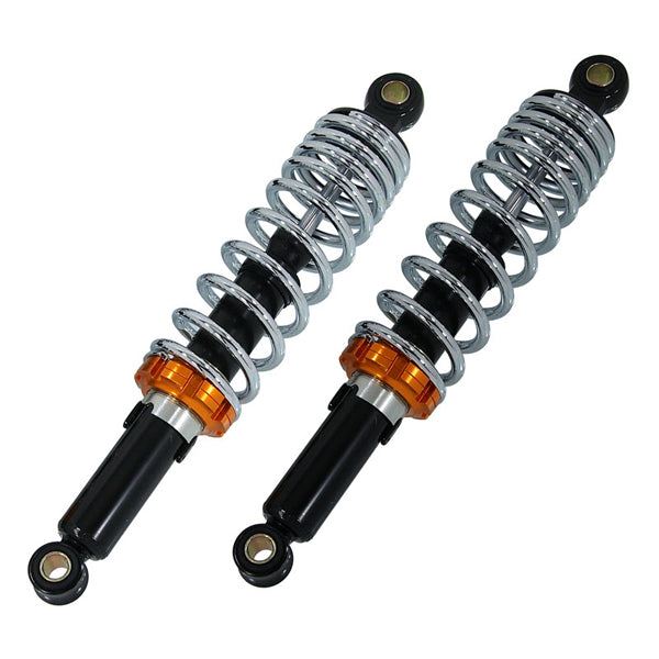 BS1633 DX 330mm Rear Shocks In All Black With Chrome Springs
