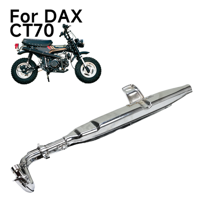 BS1715 - 125cc Dx Standard Chrome Up Swept Exhaust with E Mark