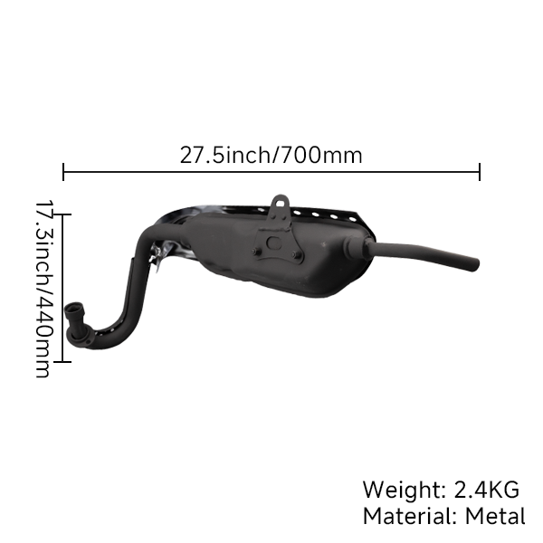BS1716 - 50cc Monkey Standard Black Exhaust
