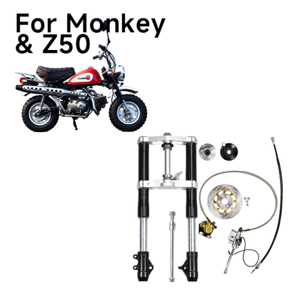 BS1725 - MUNK 45mm USD Black Front Forks With Bevel Front Brake Disc Black