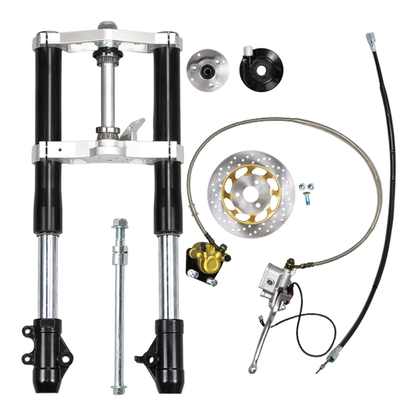 BS1725 - MUNK 45mm USD Black Front Forks With Bevel Front Brake Disc Black