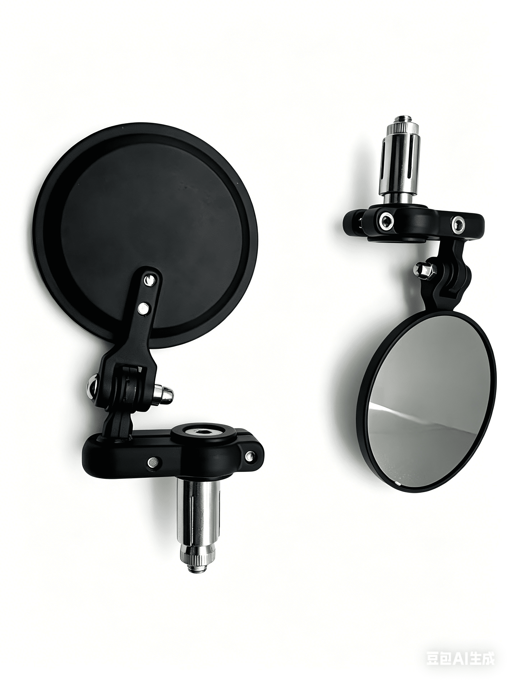 BS1833 - Round Black End of Bar Mirrors
