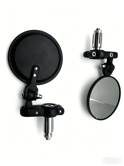 BS1833 - Round Black End of Bar Mirrors